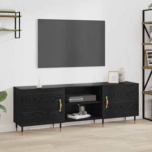 vidaXL Cabinet TV Stejar negru 150 x 30 x 50 cm Lemn compozit imagine