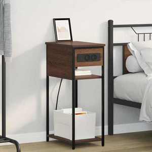 vidaXL Dulap de noapte Stejar brun 41 x 28 x 76 cm Lemn compozit imagine