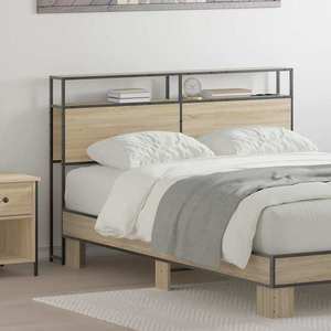 vidaXL Tăblie de depozitare cu raft Stejar sonoma 120 cm Lemn compozit imagine