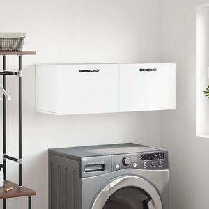 vidaXL Dulap de perete, alb, 100x36, 5x35 cm, lemn compozit imagine