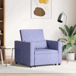 vidaXL Sofa Pat Unilaterala Denim Albastru 90 x 165 x 87 cm țesătură imagine