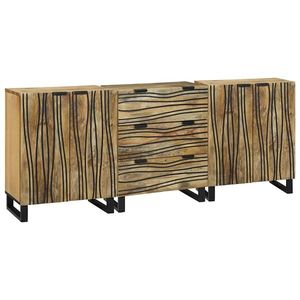 vidaXL Set de mobilier pentru baie cu sertar 3 pcs Maro Lemn compozit imagine