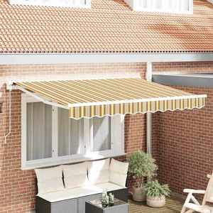 vidaXL Cortina Retractabilă Dungă Multicolor 350x200 cm țesătură imagine