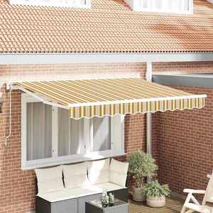 vidaXL Cortina Retractabilă Dungă Multicolor 350x200 cm țesătură imagine