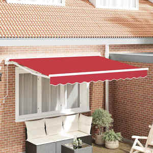 vidaXL Cortina Retractabilă Manual Roșu 350x200 cm țesătură imagine