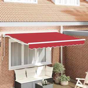 vidaXL Cortina Retractabilă Roșu 350x200 cm țesătură imagine