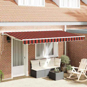vidaXL Cortina Retractabilă Dungă Multicolor 400x200 cm țesătură imagine