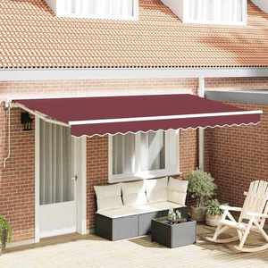 vidaXL Cortina Retractabilă Burgundy 400x200 cm țesătură imagine