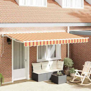 vidaXL Cortina Retractabilă Dungă Multicolor 400x200 cm țesătură imagine