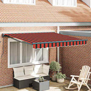 vidaXL Cortina Retractabilă Portocalie și maro 300x250 cm țesătură imagine