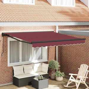 vidaXL Cortina Retractabilă Manual Roșu Burgund 300x250 cm țesătură imagine