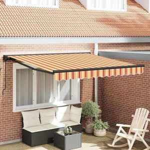 vidaXL Cortina Retractabilă Galben și portocalie 300x250 cm țesătură imagine