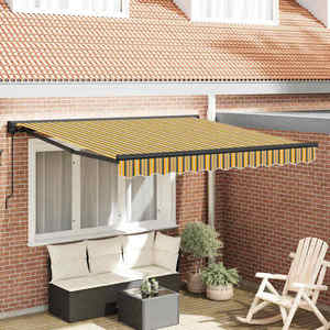 vidaXL Cortina Retractabilă Dungă Multicolor 300x250 cm țesătură imagine