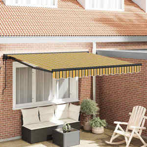 vidaXL Cortina Retractabilă Dungă Multicolor 300x250 cm țesătură imagine