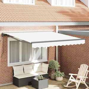 vidaXL Cortina Retractabilă Alb 300x250 cm țesătură imagine