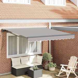 vidaXL Cortina Retractabilă Gri deschis 300x250 cm țesătură imagine