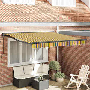 vidaXL Cortina Retractabilă Dungă Multicolor 350x250 cm țesătură imagine