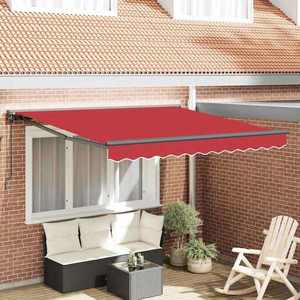 vidaXL Cortina Retractabilă Manual Roșu 350x250 cm țesătură imagine