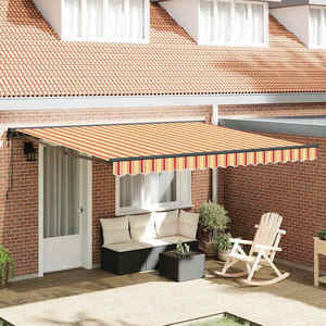 vidaXL Cortina Retractabilă Galben și portocalie 400x300 cm țesătură imagine