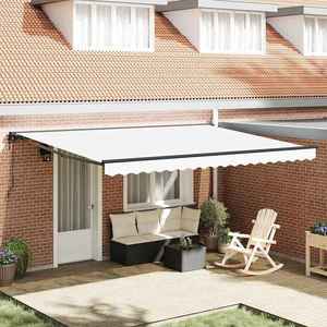 vidaXL Cortina Retractabilă Alb 450x300 cm țesătură imagine