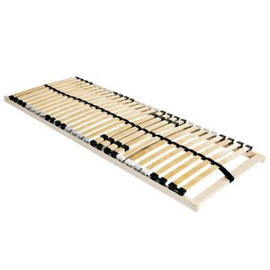 vidaXL Bază cu lamele Maro 100 x 190 cm Lemn de fag masiv imagine