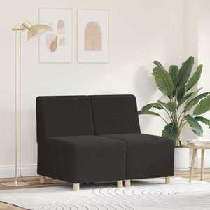 vidaXL Unitate Sofa Modulară Fără Brațe 2 pcs Gri închis imagine