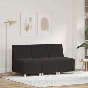 vidaXL Unitate Sofa Modulară Fără Brațe 3 pcs Gri închis imagine