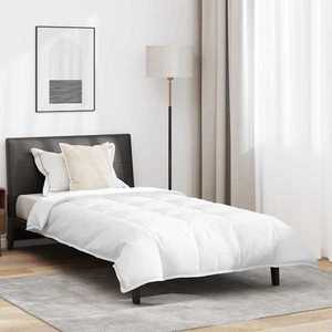 vidaXL Duvet 2 în 1 cu pernă 2 pcs Alb Pene de rață imagine