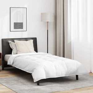 vidaXL Duvet 2 în 1 cu pernă 2 pcs Alb Pene de rață imagine