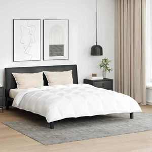 vidaXL Set de Pături cu pernă 3 pcs Alb Pene de rață imagine