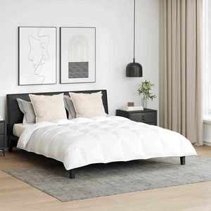 vidaXL Set de Pături cu pernă 3 pcs Alb Pene de rață imagine