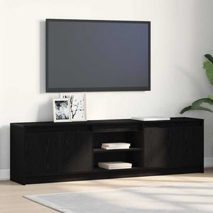 vidaXL Unități TV 2 pcs Negru 180 x 34 x 50 cm Lemn compozit imagine