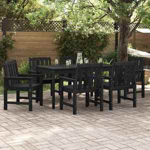 vidaXL Scaun de dining pentru grădină. 6 pcs Negru 65.5 x 55.5 x 88cm imagine