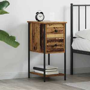 vidaXL Dulap de noapte Lemn vechi 32 x 42 x 70 cm Lemn compozit imagine