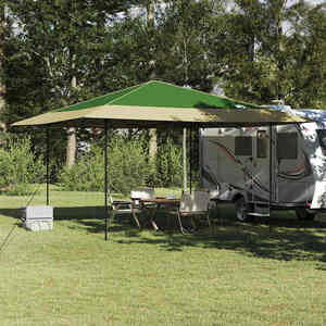 vidaXL Cort Canopy Pop-up Verde 400 x 400 cm țesătură imagine