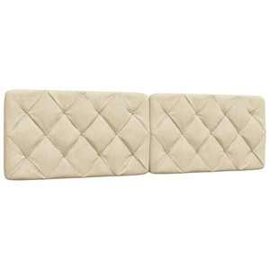 vidaXL Pernă pentru tăblie de pat, crem, 180 cm, material textil imagine