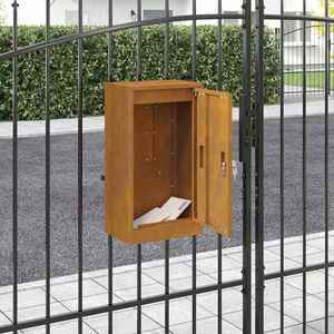 vidaXL cutie poștală Ruginit 30 x 23 x 55 cm imagine