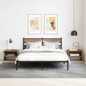 vidaXL Dulap de noapte stejar artizanal 40 x 40 x 30 cm Lemn compozit imagine