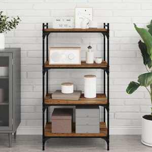 vidaXL Raft pentru cărți 4 pcs Maro 60 x 40 x 1.5 cm Lemn compozit imagine