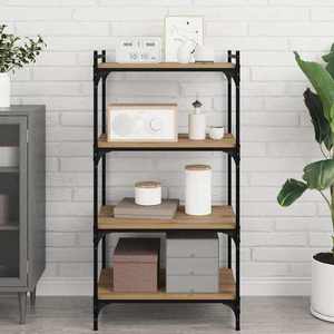 vidaXL Raft pentru cărți 4 pcs Maro 60 x 40 x 1.5 cm Lemn compozit imagine