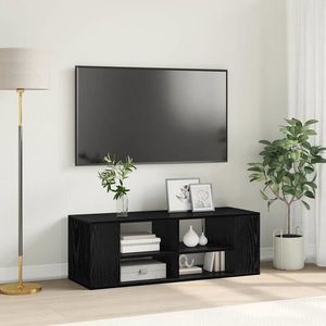 vidaXL Dulap pentru TV Montat pe Perete Stejar negru 102 x 35 x 35 cm imagine