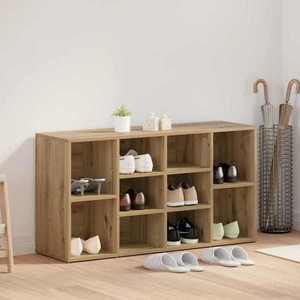 vidaXL Bancă pentru pantofi stejar artizanal 103 x 30 x 54.5 cm imagine