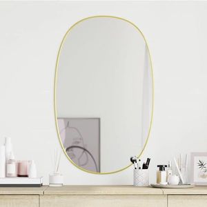 vidaXL Oglindă de perete, auriu, 70x45 cm imagine