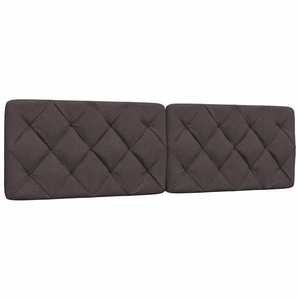 vidaXL Pernă pentru tăblie de pat maro închis, 180 cm, material textil imagine
