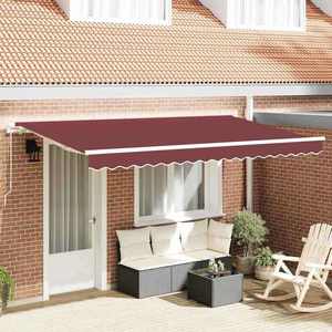vidaXL Cortina Retractabilă Burgundy 350 x 200 cm imagine