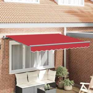 vidaXL Cortina Retractabilă Roșu 350 x 200 cm Poliester și Aluminiu imagine