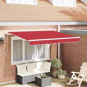 vidaXL Cortina Retractabilă Roșu 350 x 200 cm Poliester și Aluminiu imagine