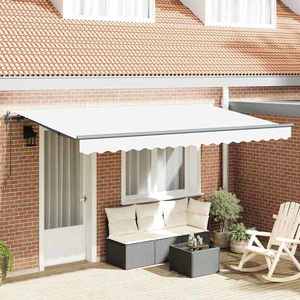 vidaXL Cortina Retractabilă Alb 400 x 200 cm Poliester și Aluminiu imagine