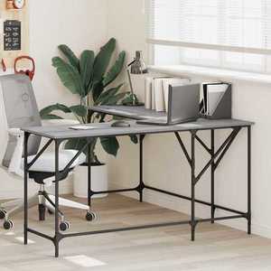 vidaXL Birou, gri sonoma, 149x149x75 cm, lemn prelucrat imagine