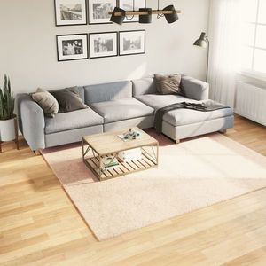 vidaXL Covor HUARTE, fir scurt, moale și lavabil, bej, 240x240 cm imagine